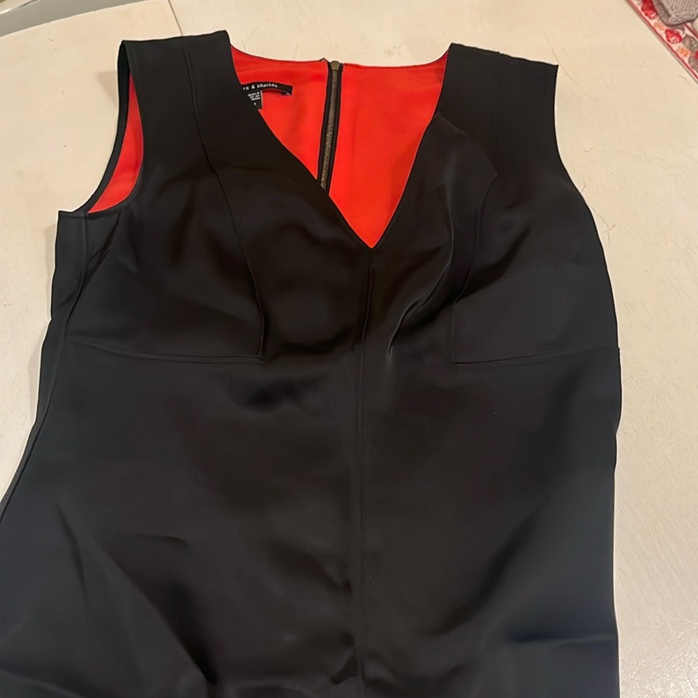 Silk long zippered back dress